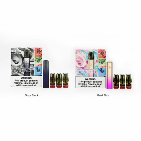 ELF BAR MATE 500 BATTERY & PREFILLED REPLACEMENT POD KIT 20MG - Image 8