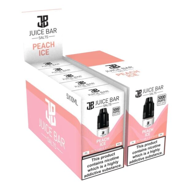 PEACH ICE 10ML NIC SALT JUICE BAR PACK OF 5