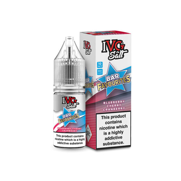 BLUEBERRY CHERRY CRANBERRY NIC SALT 10ML IVG BAR FAVOURITES