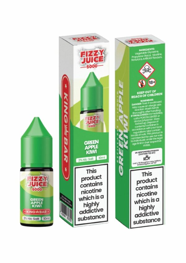 GREEN APPLE KIWI 10ML NIC SALT FIZZY JUICE 5000