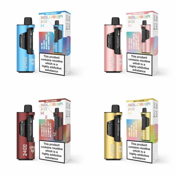 SOLO BAR 4 IN 1 2400 DISPOSABLE VAPE KIT 20MG