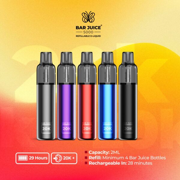 BAR JUICE 20K REFILLABLE POD VAPE KIT - Image 2