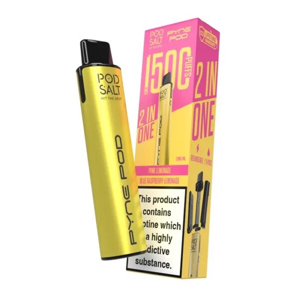 PYNE POD 2 IN 1 1500 DISPOSABLE VAPE KIT 20MG BY POD SALT - Image 8