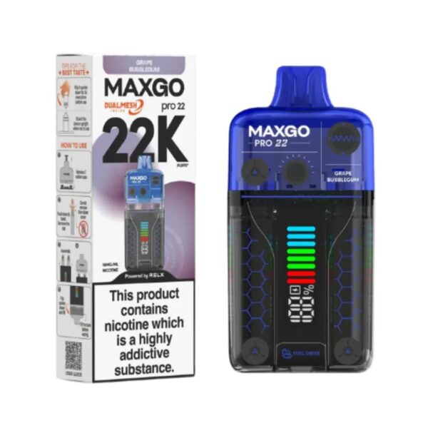 RELX MAXGO PRO 22K DISPOSABLE VAPE KIT 18MG - Image 6